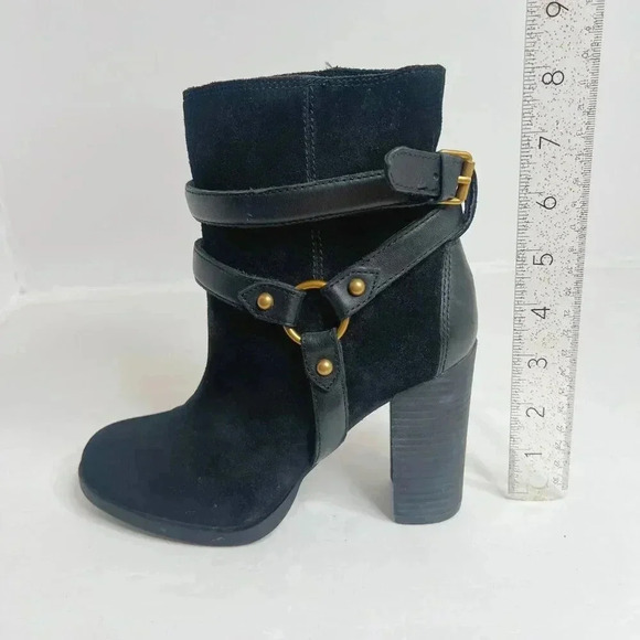 UGG Dandridge Black Suede Harness Boot Women's Size 6 - Picture 6 of 12